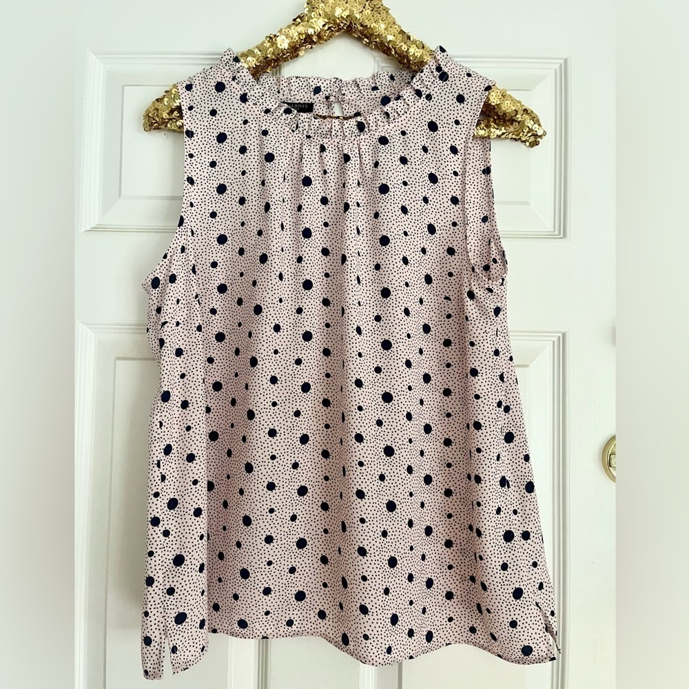 Talbots Multi Dot Shell Blouse Top - Picture 2 of 5